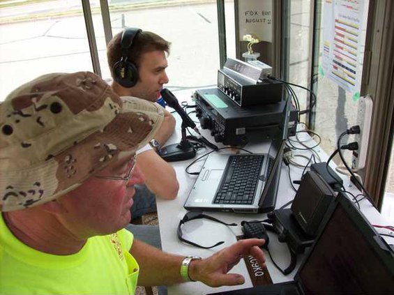 Field Day 2012  operators Nathan Manwiller KC9LVU   Larry Pink KC9CSQ forefront