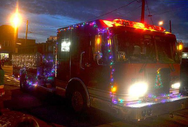 Santa fire truck
