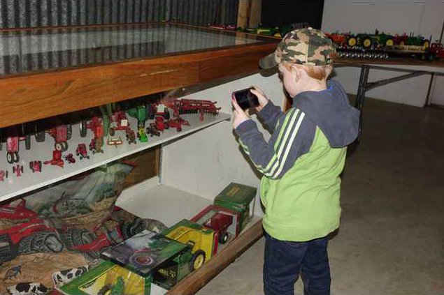 boy taking pic