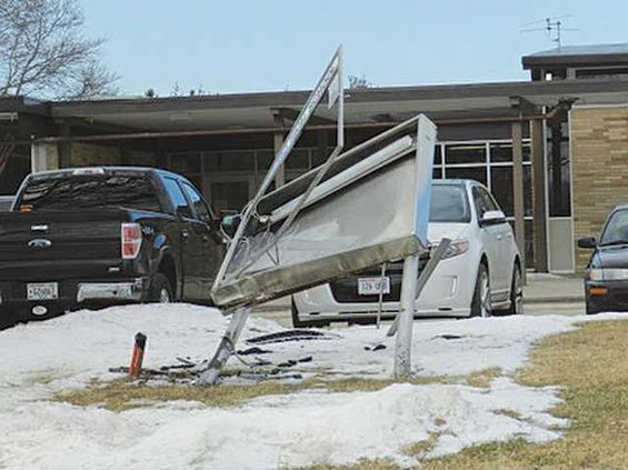 hillsboro schools reader sign damaged