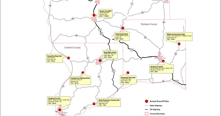DAWS drop off locations
