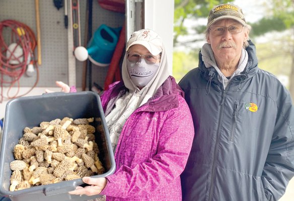 Valentine's with morel mushrooms