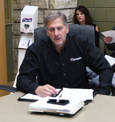 Rod Olson at Finance Committee meeting