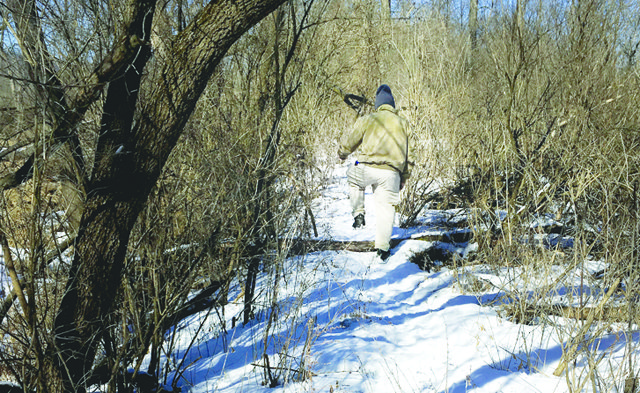 Doc Dudgeon on railroad bed