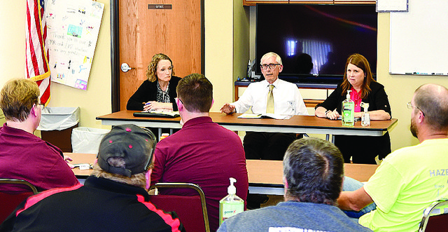 Evers with EMTs in Hazel Green