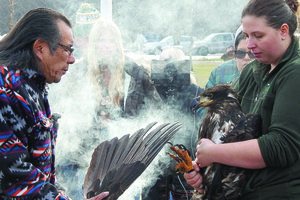 Shegonee blesses eagle