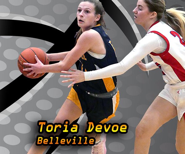 toria devoe 1,000 points belleville