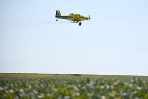 crop duster yellow plane