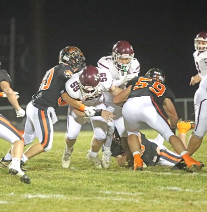 Elias Kimbler Darian Jackson Cayden Sutter rushing play