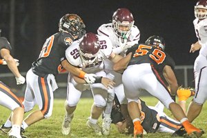 Elias Kimbler Darian Jackson Cayden Sutter rushing play