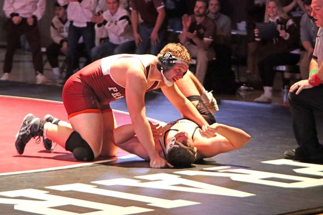 Jack Simmons smiles vs Caledonia-Houston