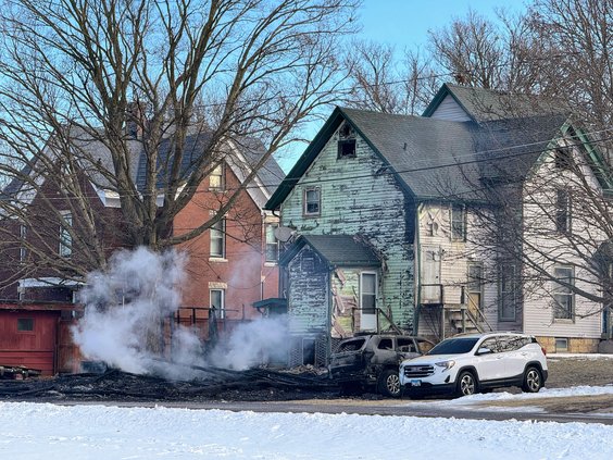 Garage fire displaces residents