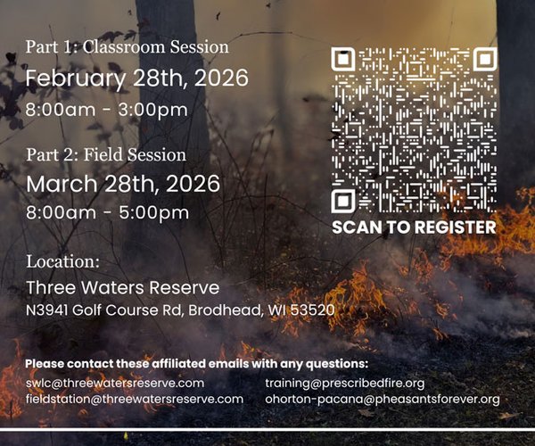 Beginner prescribed burn training being offered in Brodhead