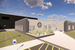 Supplied rendering of the new Green County Sheriff's Office building