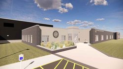 Supplied rendering of the new Green County Sheriff's Office building