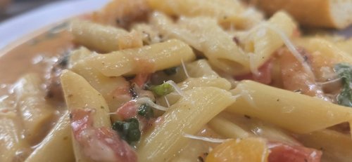 Grace Your Plate Tuscan shrimp pasta