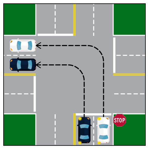 multiple turn lanes