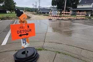 Wisconsin Street roundabouts construction