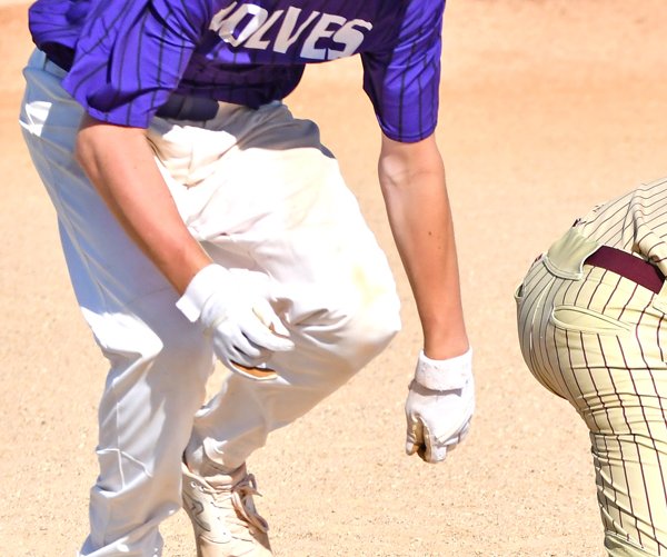 Jackson White safe at first base