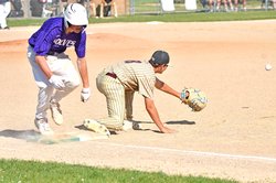 Jackson White safe at first base