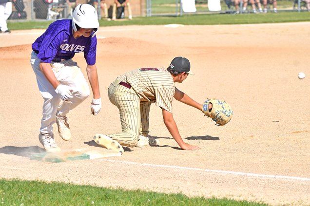 Jackson White safe at first base
