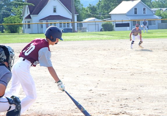 Brody Ray hit towards Stoddard shortstop