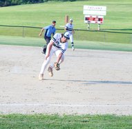 Carter Copsey fields ground ball vs Gays Mills