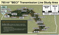 765 kV transmission line BECI map