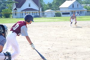 Brody Ray hit towards Stoddard shortstop