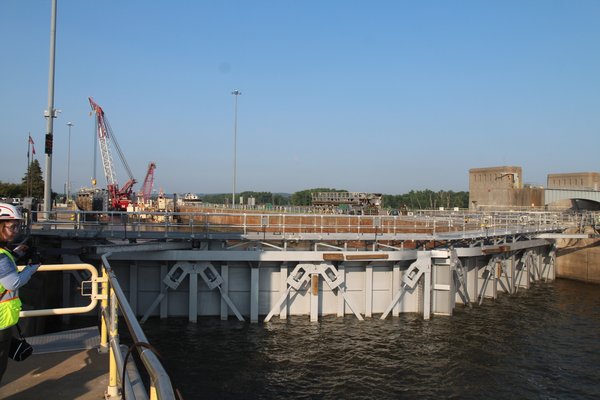 Lock and Dam 9 miter gates