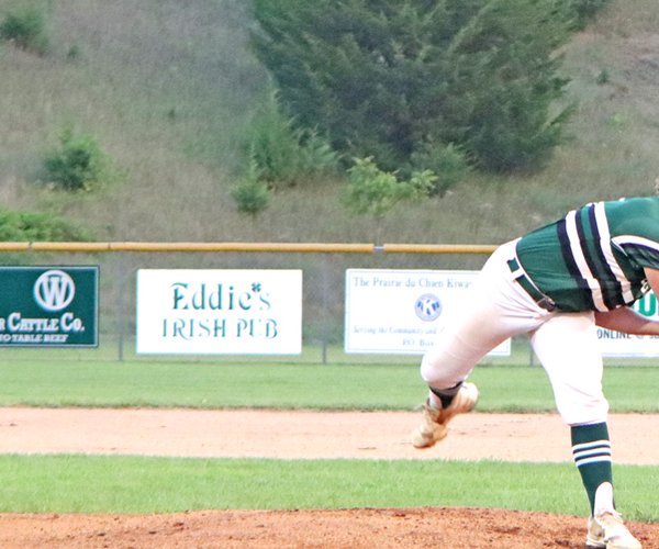 Bryce Lenzendorf pitches vs Westby/Coon Valley 2026