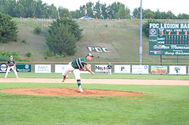 Bryce Lenzendorf pitches vs Westby/Coon Valley 2026