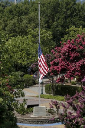 flag at half staff