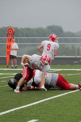 Varsity football scrimmage, Darlington at Monroe, Friday, August 14, 2026.