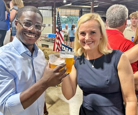 Crowley, Godlewski at Pfaff corn boil