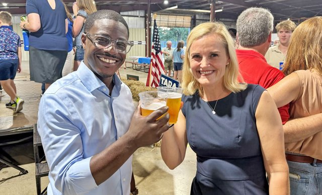 Crowley, Godlewski at Pfaff corn boil