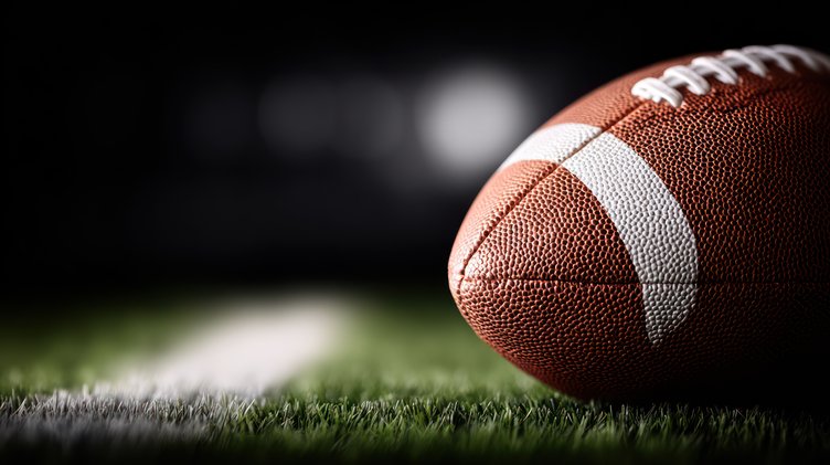 Generic American Football on green field