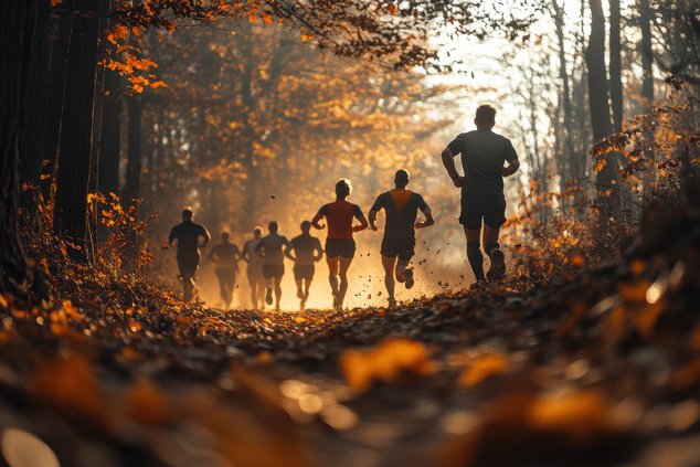 Generic Cross Country runners woods 1