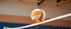 Generic Volleyball on net photo