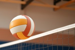 Generic Volleyball on net photo